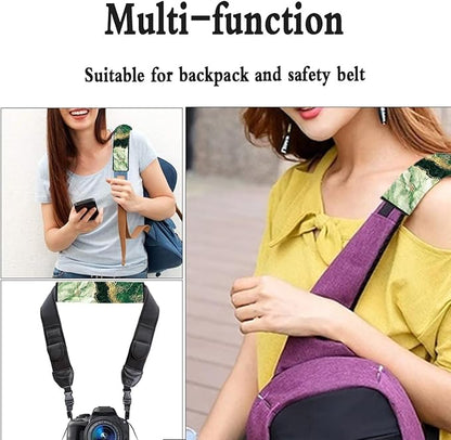Biyejit Green Marble 2Pcs Car Seat Belt Cover Shoulder Seatbelt Pads Cover, Safety Belt Strap Shoulder Pad for Adults and Children
