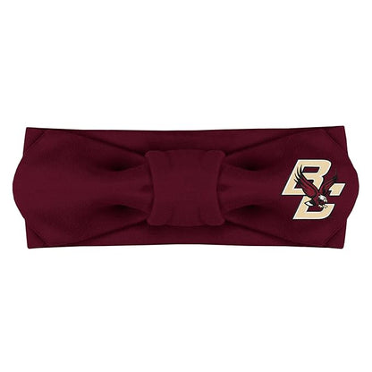 Creative Knitwear Boston College Eagles Infant Girls Maroon Solid Hair Knot Headband Embroidered Logo - Size Newborn - 4T