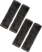 BELINOUS Faux Sheepskin Seat Belt Cover, Soft & Comfortable Seat Belt Shoulder Pad, Thick Car Seat Belt Cushion, Seat Belt Neck Protector for Kids Adults 4 Pack (Dark Gray)