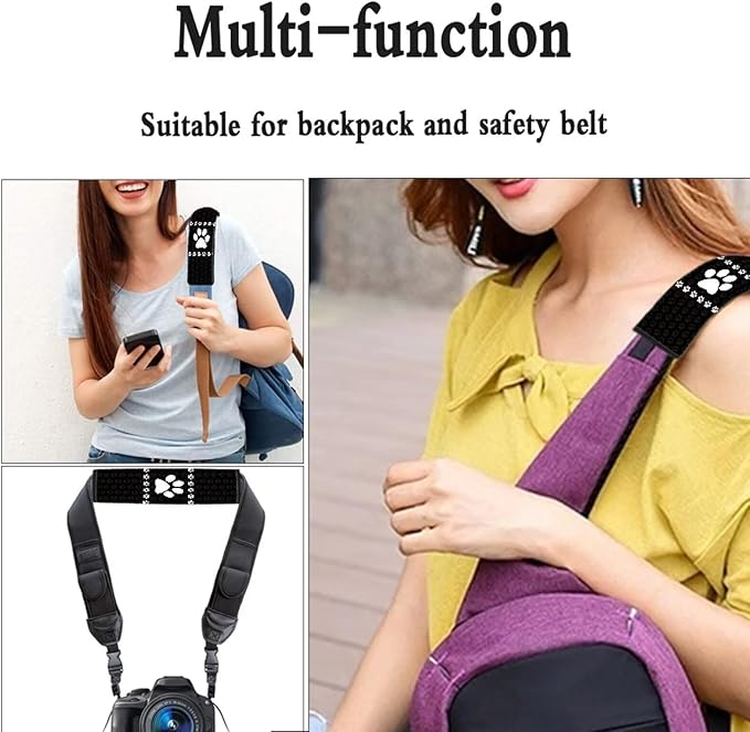 AFPANQZ Dog Paw Print Car Seat Belt Cover Cushion Universal Fit Two-Packs Boho Automotive Seat Belt Pillow for Kids Shoulder Straps Pads Covers Universal Fit for Truck Vans Sedans SUVs