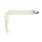 BooginHead Baby Newborn PaciGrip Pacifier Clip, Delicate Dot Polka Dots, Green/White