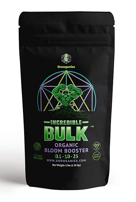 Organic Bloom Booster, Incredible Bulk 0.1-10-25. Natural Plant Food (3lb)