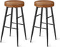 VASAGLE EKHO Collection - Bar Stools Set of 2, Bar Height Bar Stools, Kitchen Counter Stools, Mid-Century Modern Backless Counter Stools, 30-Inch Tall, Kitchen Island Home Bar, Caramel Brown
