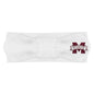 Creative Knitwear Mississippi State Bulldogs Infant Girls White Solid Hair Knot Headband Embroidered Logo - Size Newborn - 4T
