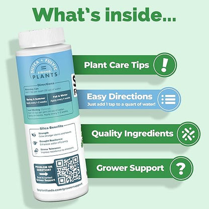 TPS NUTRIENTS Silica for Plants, Boost Strength & Resilience, Stronger Stems & Healthier Leaves - 8 oz (250mL)