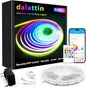 dalattin Smart RGB COB LED IC Strip Lights, 576 LEDs/m Addressable High Density Flexible with Remote & App Control, 16.4ft LED Lights for Living Room, Bedroom, Kitchen Lighting