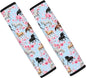 AFPANQZ Horse Cherry Blossoms 2 Pack Car Seat Belt Pads Covers Harness Universal Fit Cute Safety Seatbelt Comfortable Pads Cushion for Adults Kids Non-Slip Shoulder Straps