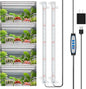 Wiaxulay Grow Lights for Indoor Plants Full Spectrum, 120 LEDs Plant Grow Light Strips with Auto ON/Off Timer 6/12/16Hrs, 5 Brightness, 3 Switch Modes Growing Lamps for Seed Starting, Succulent,2 Bars