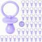 36 Plastic Pacifiers for Baby Shower Game, 2.75’’ Baby Shower Pacifiers, Purple Pacifiers for Baby Shower Decoration DIY, Gender Reveal Party Table Scatter/Baby Shower Party Favors (Purple)