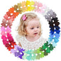 Baby Hair Clips for Girls 40PCS - 2" Girls Fully Lined Bows Hair Pins Tiny Hair Bows Alligator Clips for Baby Girls Infants Toddlers 40 Colors