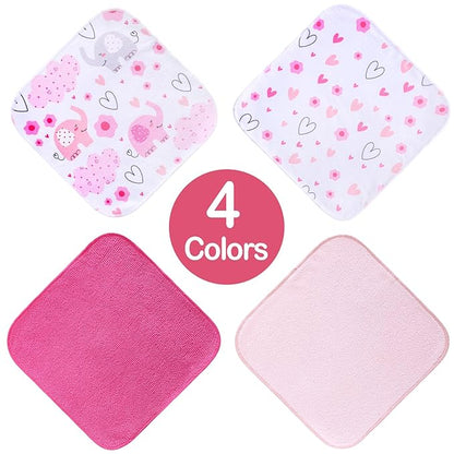 Viviland Baby Washcloths 24 Pack, Toddler Wash Cloths for Bath, Super Soft & Absorbent Bath Towel for Newborn and Infants, Baby Towels Care for Baby's Sensitive Skin