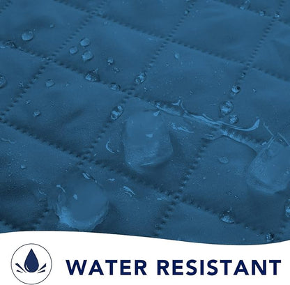 PureFit Reversible Sofa Couch Cover Water Resistant Couch Covers for 3 Cushion, Washable Furniture Cover with Non-Slip Foam and Adjustable Strap for Dogs, Pets (Sofa, Peacock Blue/Ivory)