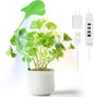 V.C Formark Small Grow Lights for Indoor Plants - Full Spectrum Leaf Shaped LED Plant Light with 4/8/12/18H Timer & Dimmable, Safe for Succulents/Herbs/Potted Small Plants