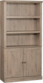 Sauder Miscellaneous Storage 5-Shelf Bookcase with Doors, L: 35.28" x W: 13.23" x H: 69.76", Laurel Oak Finish