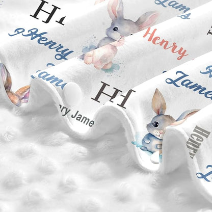 Personalized Winter Baby Car Seat Cover with Name Rabbit Winter Car Seat Cover for Baby Seat or Stroller Custom Infant Car Seat Covers Bunny Minky Blankets Nursing Cover Breastfeeding Scarf