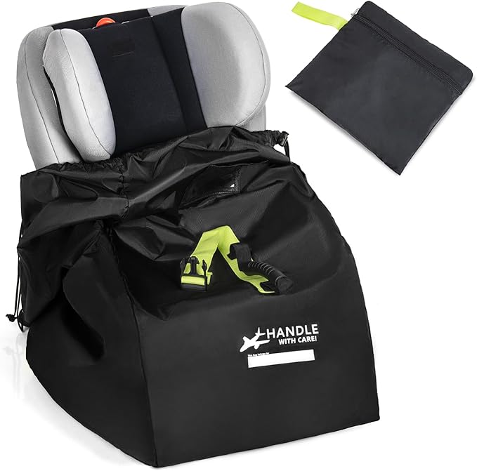 Car Seat Travel Bag for Airplane - Fits Infant Car Seats, Convertible Car Seats, Booster Seats, Car Seat Bases - for Worry-Saving, Effortless and Safe Travel