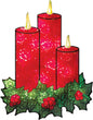 Impact Innovations Christmas Shimmer Lighted Window Decoration, Candles
