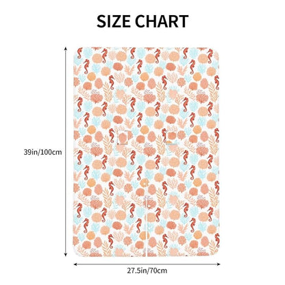 Tropical Pattern Corals Sea Horse Baby Car Seat Canopy Nursing Cover for Newborn Car Seat Breastfeeding Covers Blanket Newborn Shower Gift