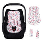 SWESEN Infant Car Seat Insert with 2 Strap Pads, Super Soft Carseat Head and Body Support for Baby Boys and Girls, Reversible Newborn Car Seat Insert Cushion for Strollers, Bouncers, Swing, Floral