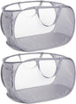 Durable Collapsible Laundry Baskets, Mesh Pop Up Laundry Hamper