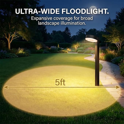 Upgraded Solar Pathway Lights Outdoor Waterproof 2 Pack 3 Color Temperature Solar Garden Lights (Warm /Neutral /Cool White), Enhanced Brightness LED Landscape Lighting for Yard, Lawn, Walkway.