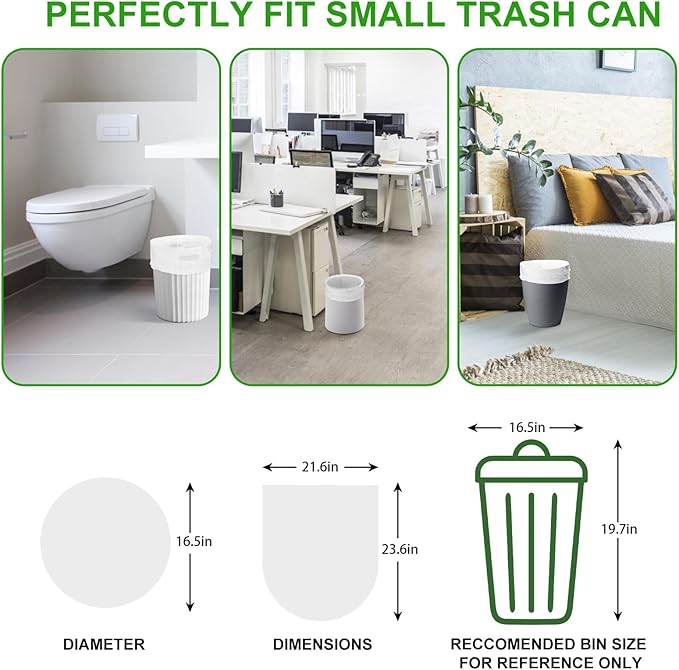 Biodegradable 6 Gallon Trash Bags Unscented