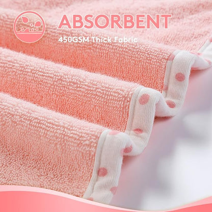 TBEZY Baby Hooded Towel with Unique Animal Design Ultra Soft Thick Cotton Bath Towel for Newborn (Bunny)