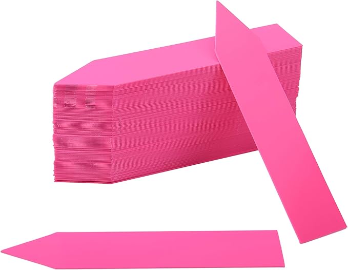 1000 Pcs 4 Inch Garden Plant Labels, Plastic Nursery Tags Waterproof Pot Seed Markers, Pink