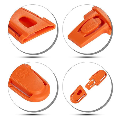Universal Car Seat Chest Clip, Adjustable Harness Positioning Clip for Stroller and Booster Seat, Anti-Slip Shoulder Straps Holder Accessory for Parents (1 Pack, Orange)