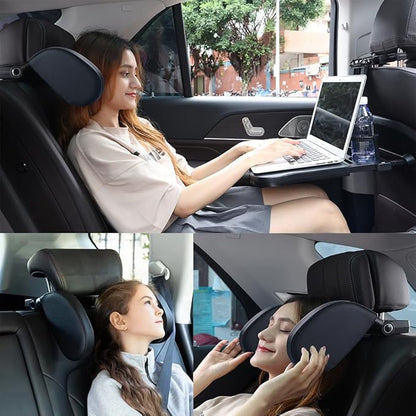 Adjustable Kids Travel Car Seat Headrest Pillow with Lean Support Cushion Sleeping Travel Neck Safeguard Cushion Suitable for Kids Children Teenagers and Adults