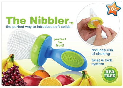 Nuby 2-Pack Nibbler Mesh Feeders, Colors May Vary