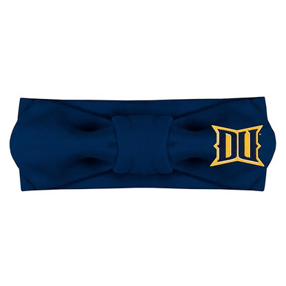 Creative Knitwear Drexel Dragons Infant Girls Navy Solid Hair Knot Headband Embroidered Logo - Size Newborn - 4T