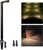 Gardenreet Landscape Path Lights Brass, 12V Low Voltage Pathway Lights Wired, Outdoor Garden Lights LED Waterproof, L Shape Black for Yard Walkway Driveway Without G4 Bulb