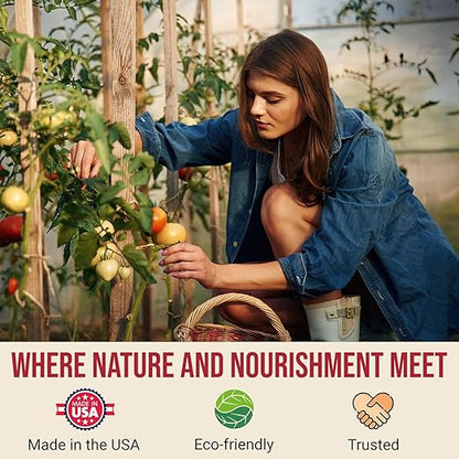 Eden Tomato Organic Enriched Fertilizer | Neem Plant Food 8-5-8 Enriched Formula | for Growing Healthy & Natural Tomatoes (5lbs)