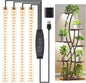 8.6'' LED Grow Light Strips, Full Spectrum 3500K Grow Lights for Indoor Plants, 4 Head with 3/9/12H Timer, 10 Dimmable Levels, Suitable for Seedling, Succulent, Plant Shelf and Greenhouse, 1-Pack