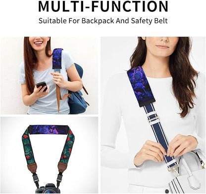 Universal Car Seat Belt Pads Cover Fansty Mushroom Print Seat Belt Shoulder Strap Covers Harness Pad for Car Truck SUV Soft Comfort Seat Belt Cushion Shoulder Pad, Purple