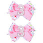 2PCS Hair Bows for Baby Girls Birthday - 3rd Birthday Hair Bow Sweet Theme with Ice Cream Party, Pink Hair Accessories for Baby Toddler 1 2 3 4 5 6 Years, Outfit & Decorations