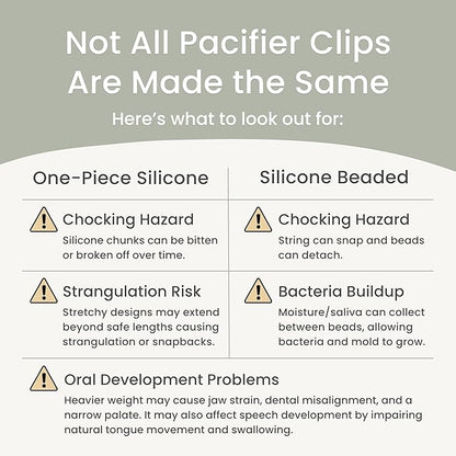 Stadela Baby Fabric Pacifier Clip Holder, Plastic Clip, 4‑Pack, Gingham Pattern, Cottagecore Set