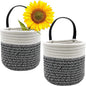 Cotton Rope Hanging Baskets for Organizing 2 Pcs Round Small Wall Basket