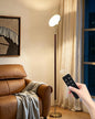 Wood Floor Lamp 30W 3000Lm Super Bright LED Wooden Floor Lamp, Remote Control 69" Tall Standing Lamp Stepless Dimming & Color Temperature Adjustable, Modern Torchiere Lamp for Bedroom, Office Walnut