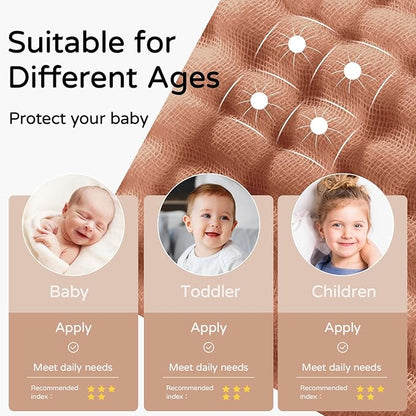 Yoofoss Hooded Baby Towels for Newborn 2 Pack 100% Muslin Organic Cotton Baby Bath Towel with Hood for Babies, Infant, Toddler and Kids, 32x32Inch, Soft and Absorbent Newborn Essential, Giraffe