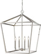 ML Lighting 4 Light Pendant-30 Inches Tall and 20 Inches Wide-Satin Nickel Finish -Traditional Installation