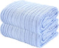 YEBON ProC 2Pcs Baby Muslin Bath Towels, Super Soft Cotton Bath Towel 6 Layers Infant Newborn Swaddle Blanket 41.3 X41.3 Inches,Baby Registry as Shower (Blue)