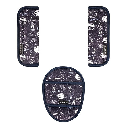 3 Pcs Car Seat Straps Shoulder Pads Suit for Kids : Ultra-Soft Child Car Seat Strap Covers, Kids Car Seat Strap Pads, Cute Plush Printed Seat Belt Covers, Hip Support, for Pushchair, Baby Stroller