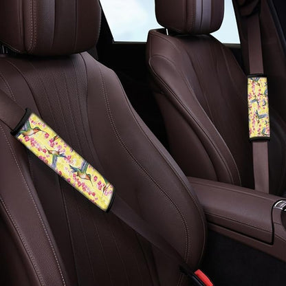 Hummingbird Seat Belt Cover for Adult Kids,2 Pcs Travel Cushion Seatbelt Pad Fashion Car Interior Crossbody Decor Protector