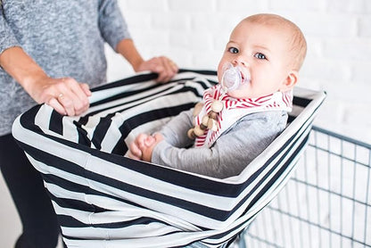 Multi-Use Nursing Breastfeeding Cover Baby Car Set Cover Canopy Shopping Cart Cover Swaddle Blanket for Infants Newborns Toddlers Shower Gift (The Classic)