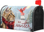 Hello Winter Oversize Magnetic Mailbox Cover - Hello Kitty Cardinal Snowy Waterproof Post Letter Cover - Rustic Snow Tree Red Bird Mailbox - Large Size 25.5" L x 21" W