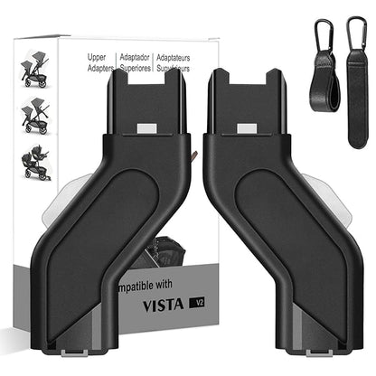 Upper Adapter Compatible with UPPAbaby Vista and Vista V2 and Vista V3 Strollers/Bassinet, Toddler Seat, Aria, Mesa V2, or Mesa Max Infant-Secure (Car Seats Accessories 1Set+2 Pcs Stroller Hooks)