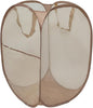 The upgraded pop-up laundry basket features a breathable side pocket mesh design