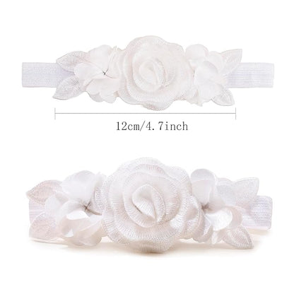 New Model Baby Girl Nylon Headbands Nylon Flower Elastic Hairbands 3pcs Hair Accessories Gift for Newborn Infant Toddlers (BF-XKFD004)
